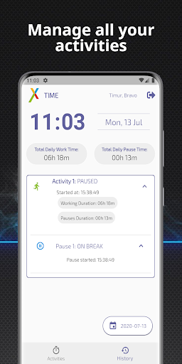 AXURIS Time Screen 3