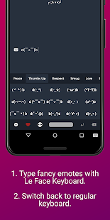 Le Face Keyboard - Custom keys Screenshot