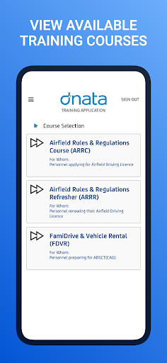 dnataSG Training Screen 2
