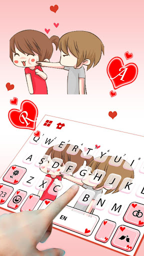 Playful Couple Keyboard Theme Screen 3