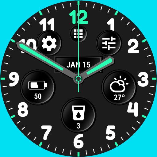 Analog Watch Face by HuskyDEV Logo