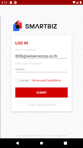 Android application SmartBiz screenshort