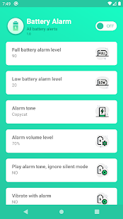 Full Battery Alarm Screenshot