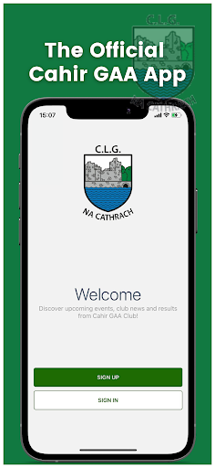 Android application Cahir GAA screenshort