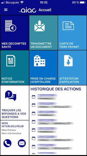 Android application myAIAC screenshort