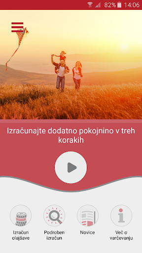 Android application ePokojnina screenshort