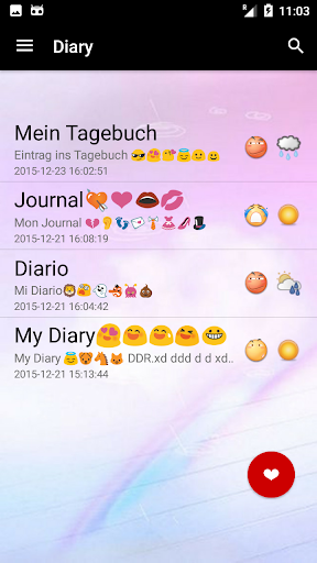 Android application Diary App with Password screenshort
