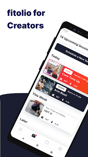 Android application Fitness Creators screenshort
