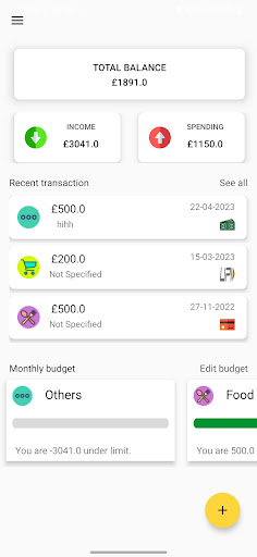 Android application Hisab Diary screenshort
