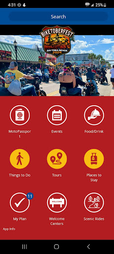 Android application Biketoberfest® screenshort