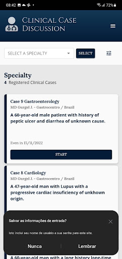 Clinical Case Discussion Screen 2