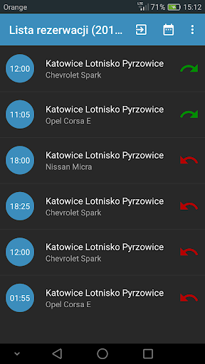 Android application RentCarSoft - Aplikacja Kierow screenshort