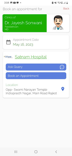 Satnam Hospital Screen 2