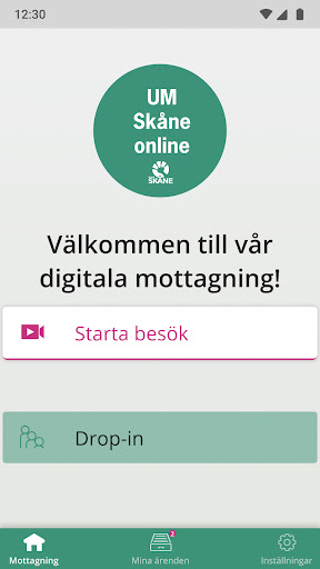 Android application Ungdomsmottagning Skåne Online screenshort