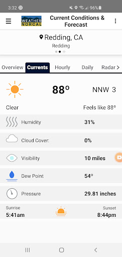 Weather NorCal Screen 3