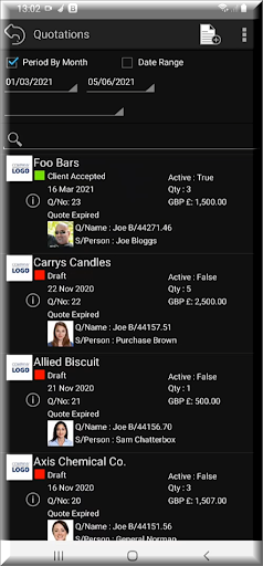ERPSirius Mobile Screen 3