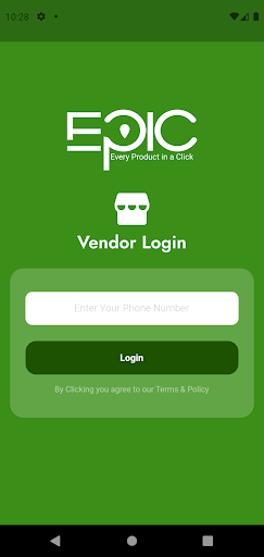 Android application Epic Vendor screenshort