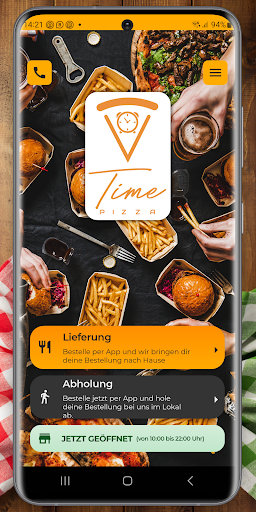 Android application Time Pizza screenshort