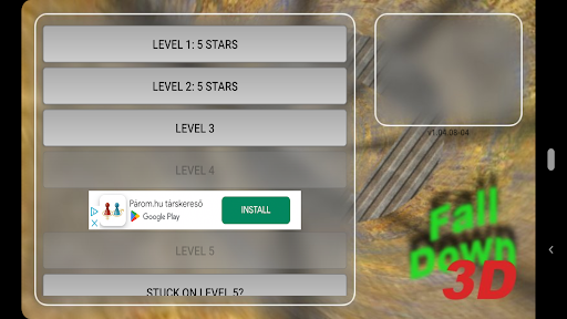 Android application FallDown 3D screenshort