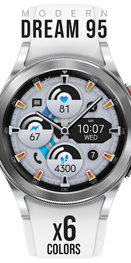 Android application Dream 95 - White Watch Face screenshort