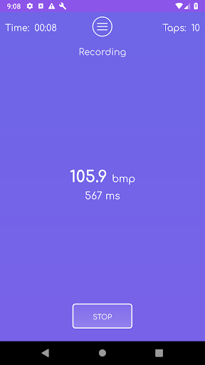 Android application Tempo Tap - BMP Counter screenshort