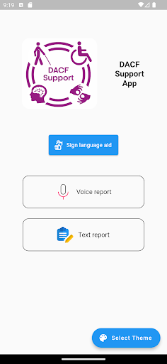 DACF Support App Screen 2