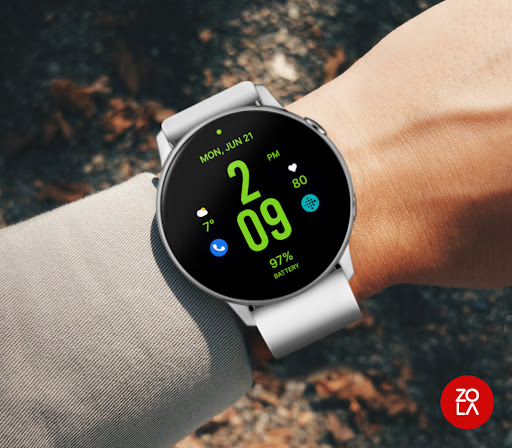 Flat Green Watch Face Screen 3