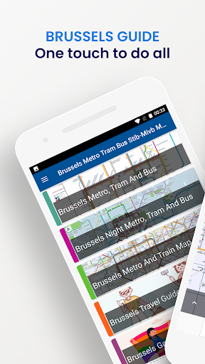 Android application BRUSSELS METRO TRAM BUS GUIDE screenshort