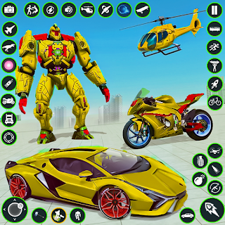 Helicopter Robot Car Game 3d apk