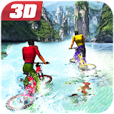 Water Surfer: Bicycle Rider Stunts Race Simulator icon