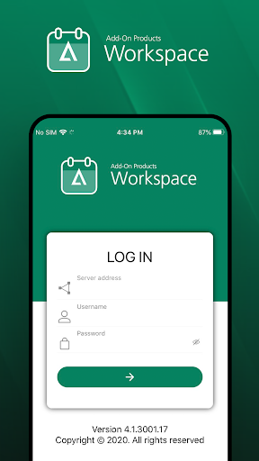 Android application Workspace Booking screenshort