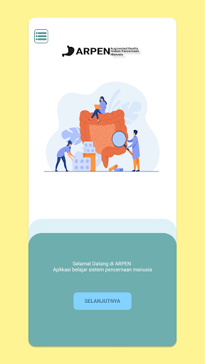 Android application ARPEN (AR Sistem Pencernaan) screenshort