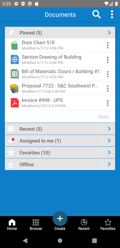 Android application M-Files for MobileIron screenshort