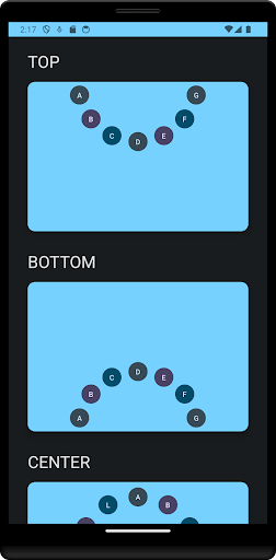 Compose ArcLayout Demo Screen 2