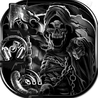 Negro cráneo tema reaper