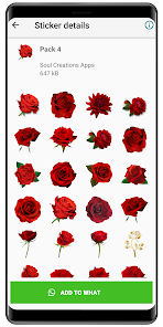 Captura 8 WASticker - Amor flores android