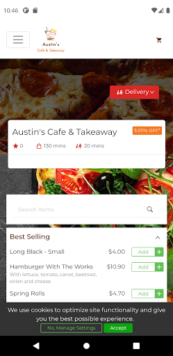 Austins Cafe & Takeaway Screen 2