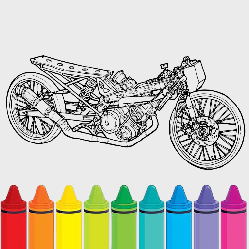 Drag Bike Coloring Book Download on Windows