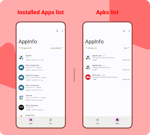Android application AppInfo screenshort