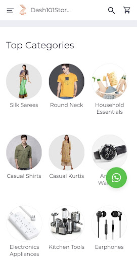 Android application DashOnlineStore screenshort