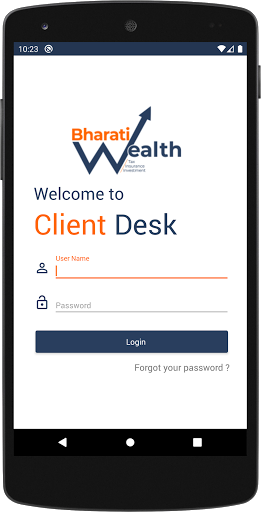 Android application Bharati Wealth screenshort