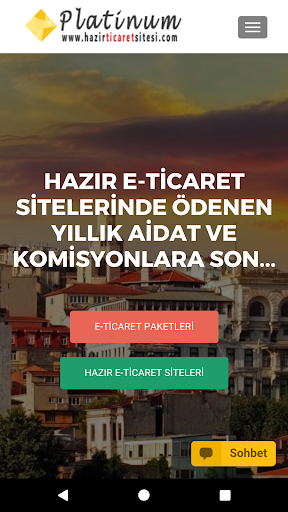 Android application E-Ticaret Platinum screenshort