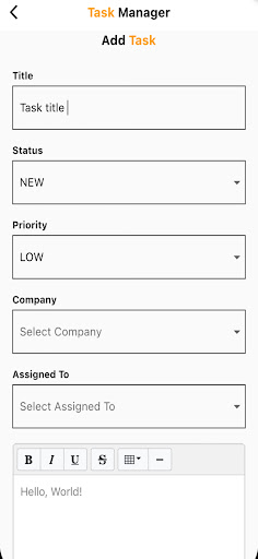 Task Manager Screen 3