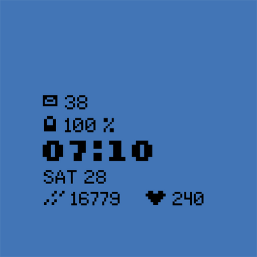 Android application Retro Digital Pixel Watch Face screenshort