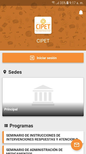 Android application CIPET screenshort