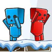 Two Players - Square Bros In Frozen World