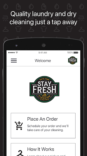 Android application Stay Fresh Cleaning Center screenshort