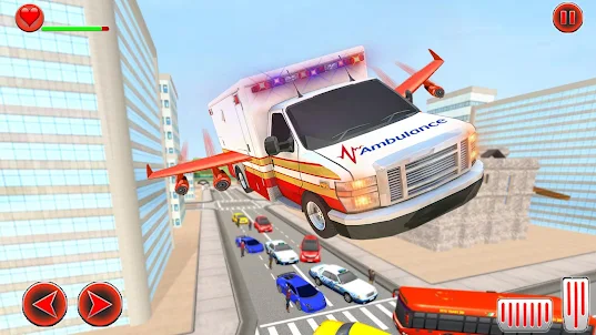 Flying Ambulance Rescue Game