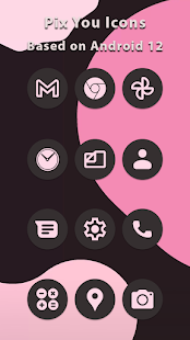 Flamingo Android 12 Dark Icons 1.1.9 APK screenshots 1
