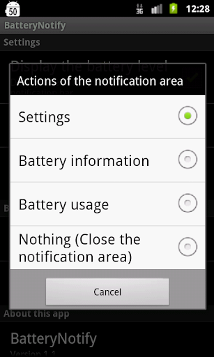 BatteryNotify Screen 3